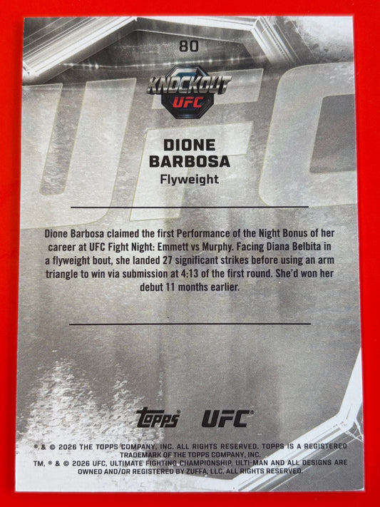 2026 Topps Knockout UFC Teal #80 Dione Barbosa Rookie #/149