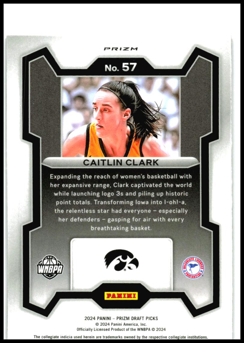 2024 Panini Prizm Draft Picks Prizms Red Ice #57 Caitlin Clark Iowa Hawkeyes