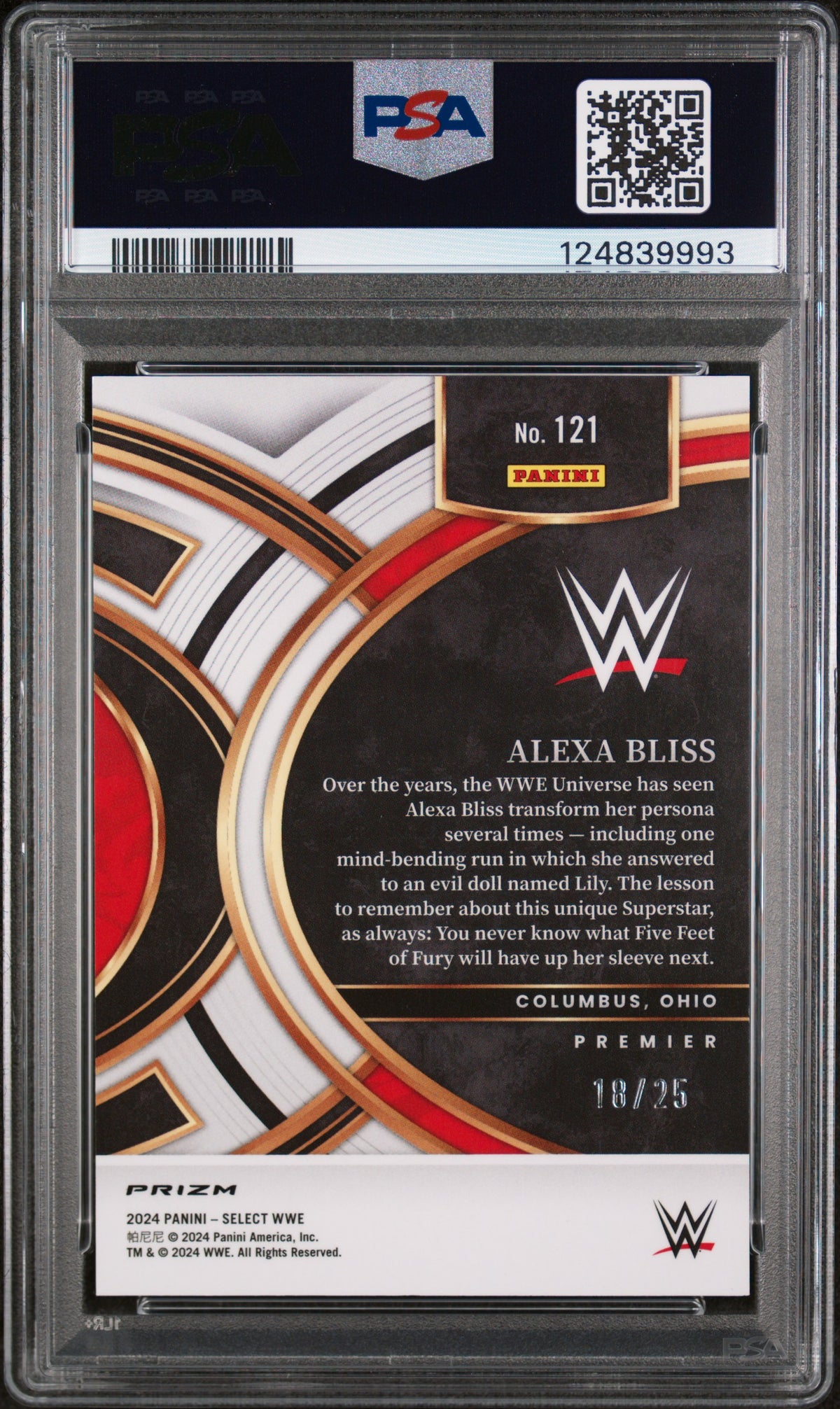 2024 Panini Select Wwe Tie-Dye Prizm /25 #121 Alexa Bliss
