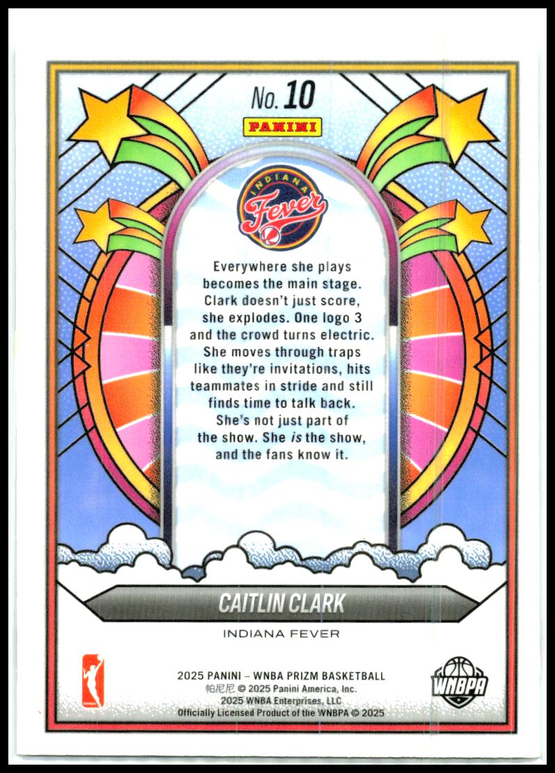 2025 Panini Prizm WNBA Groovy #10 Caitlin Clark Indiana Fever