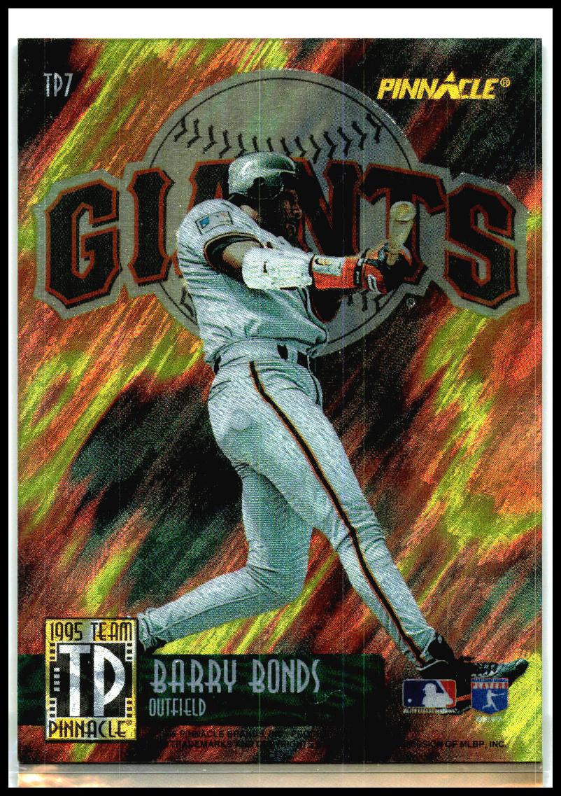 1995 Pinnacle Team Pinnacle Dufex Back #TP7 Ken Griffey Jr. / Barry Bonds