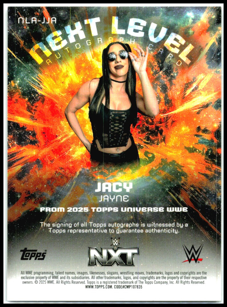 2025 Topps Universe WWE Next Level Autographs #NLA-JJA Jacy Jayne AU