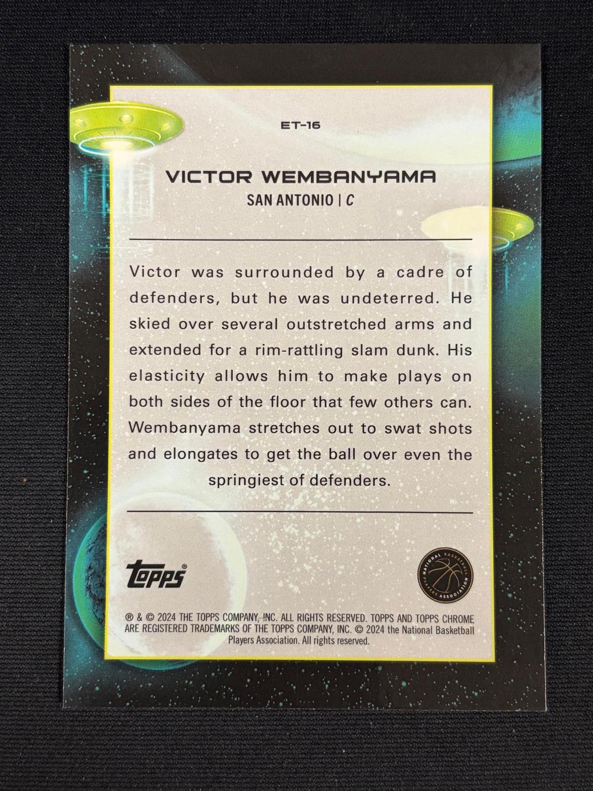 2023-24 Topps Chrome Cosmic Extraterrestrial Talent #ET-16 Victor Wembanyama