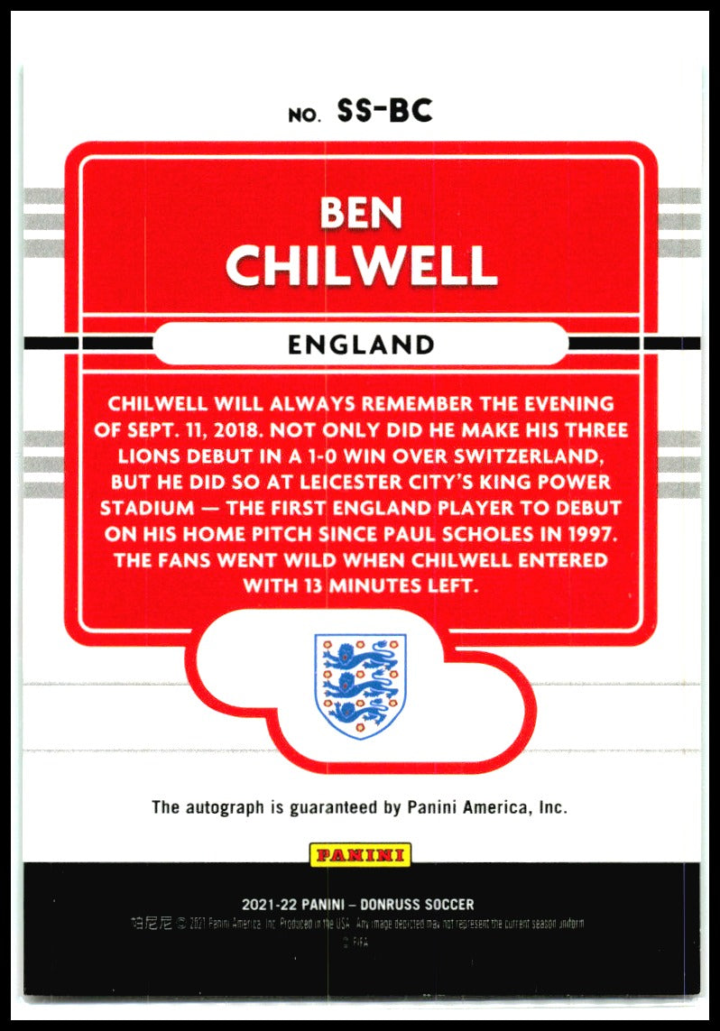 2021-22 Donruss Signature Series Green #SS-BC Ben Chilwell AU England