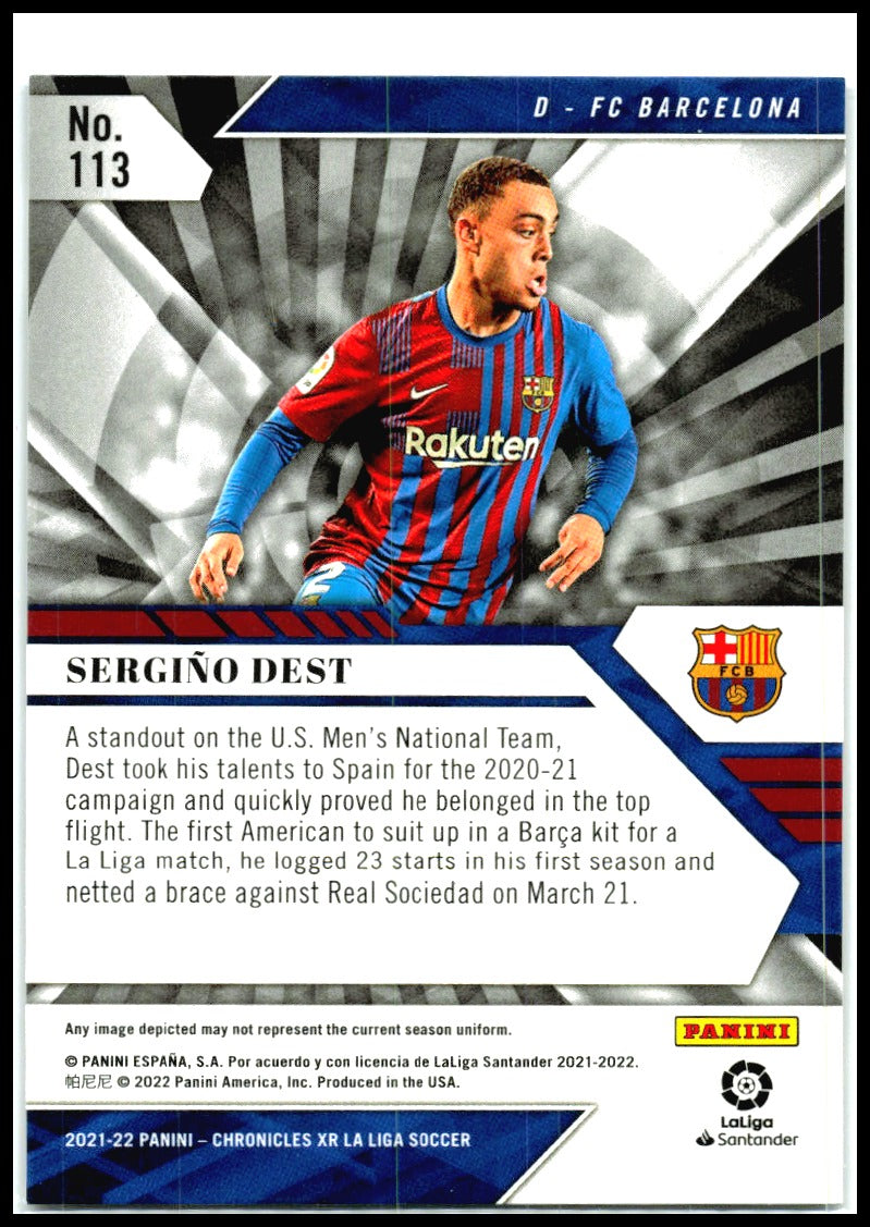 2021-22 Panini Chronicles XR La Liga Blue Astro #113 Sergino Dest