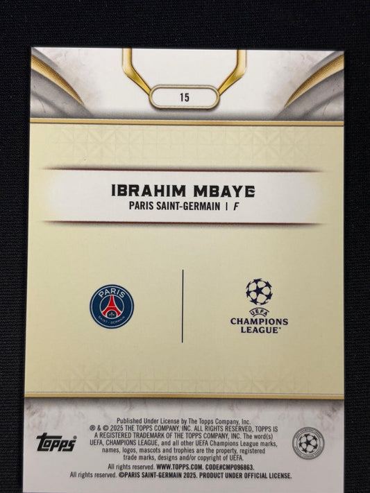 2024-25 Topps Reverence UEFA Orange /25 #15 Ibrahim Mbaye