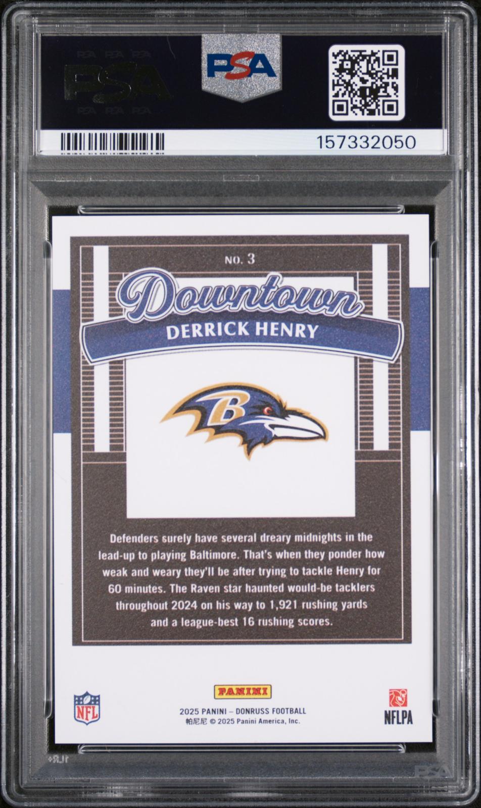 2025 Panini Donruss Downtown #3 Derrick Henry