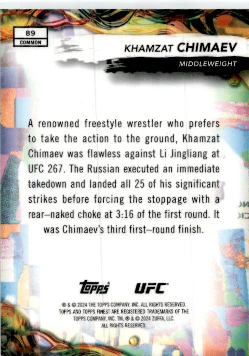 2024 Topps Finest UFC #89 Khamzat Chimaev