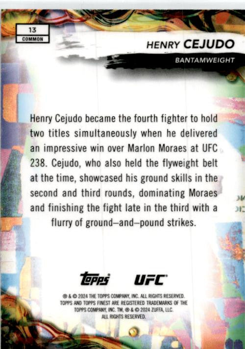 2024 Topps Finest UFC #13 Henry Cejudo