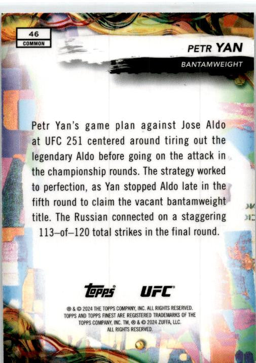 2024 Topps Finest UFC #46 Peter Yan