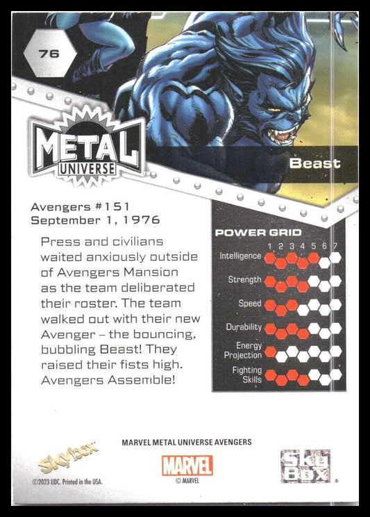 2024 SkyBox Metal Universe Marvel Avengers #76 Beast