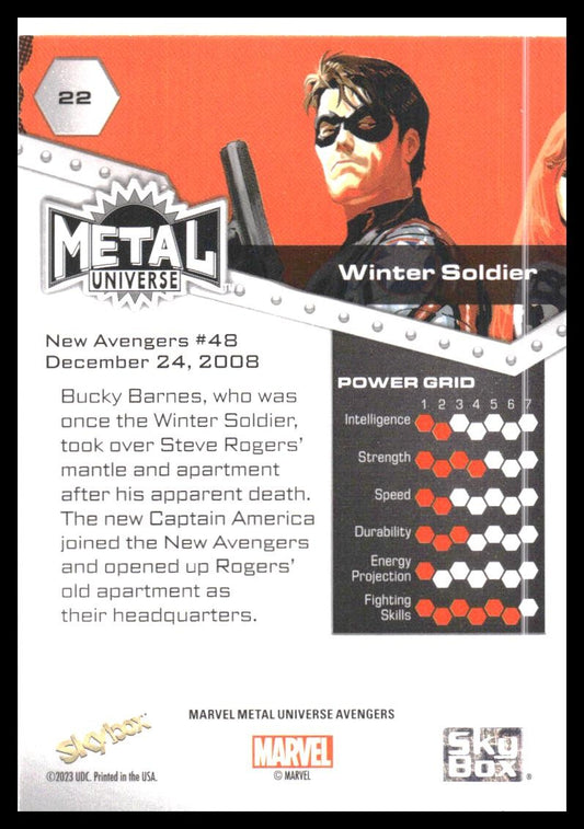 2024 SkyBox Metal Universe Marvel Avengers #22 Winter Soldier