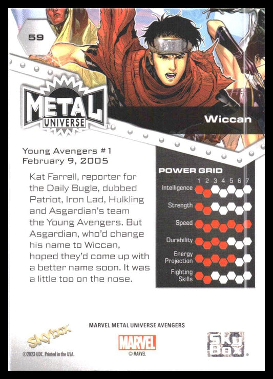 2024 SkyBox Metal Universe Marvel Avengers #59 Wiccan