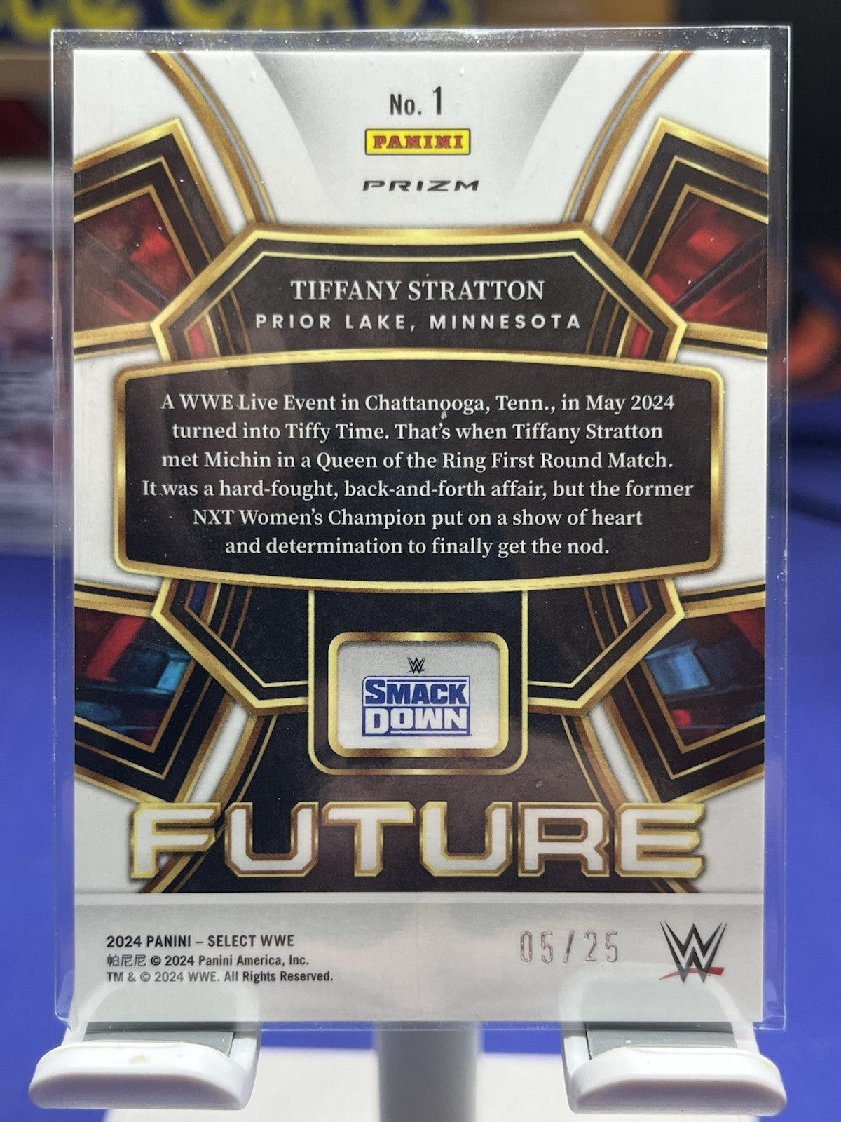 2024 Panini Select WWE Select Future Tiffany Stratton /25 Tie-Dye Prizm