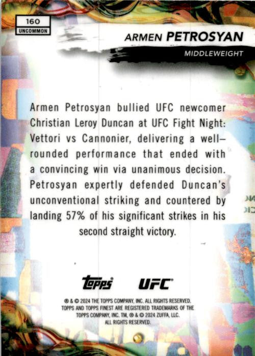 2024 Topps Finest UFC #160 Armen Petrosyan