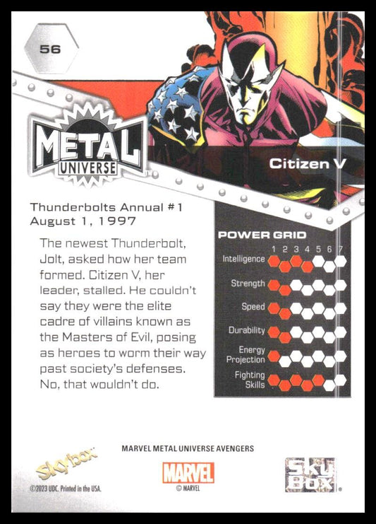 2024 SkyBox Metal Universe Marvel Avengers #56 Citizen V