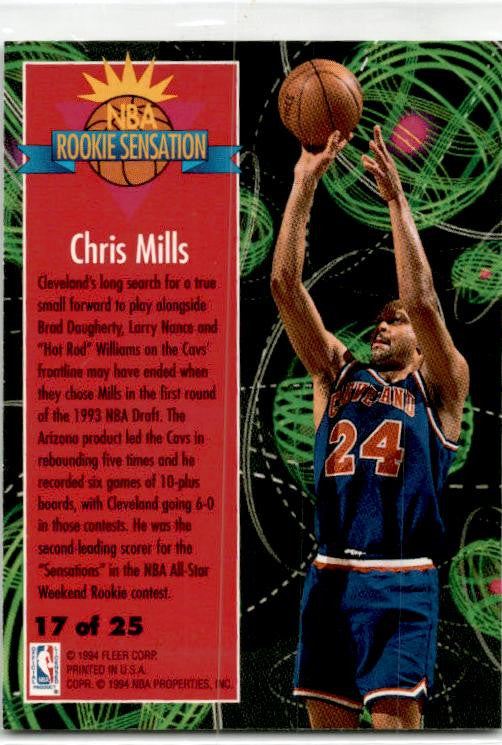 1994-95 Fleer Rookie Sensations #17 Chris Mills Cleveland Cavaliers