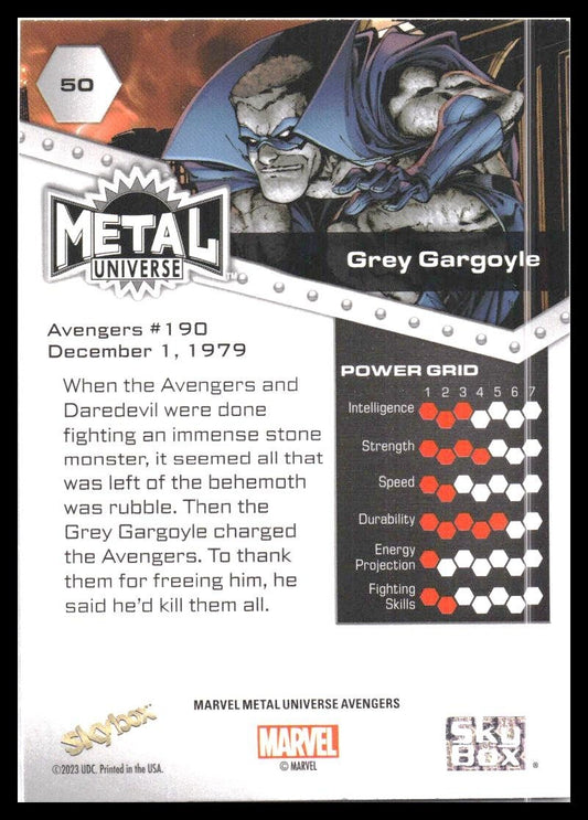 2024 SkyBox Metal Universe Marvel Avengers #50 Grey Gargoyle