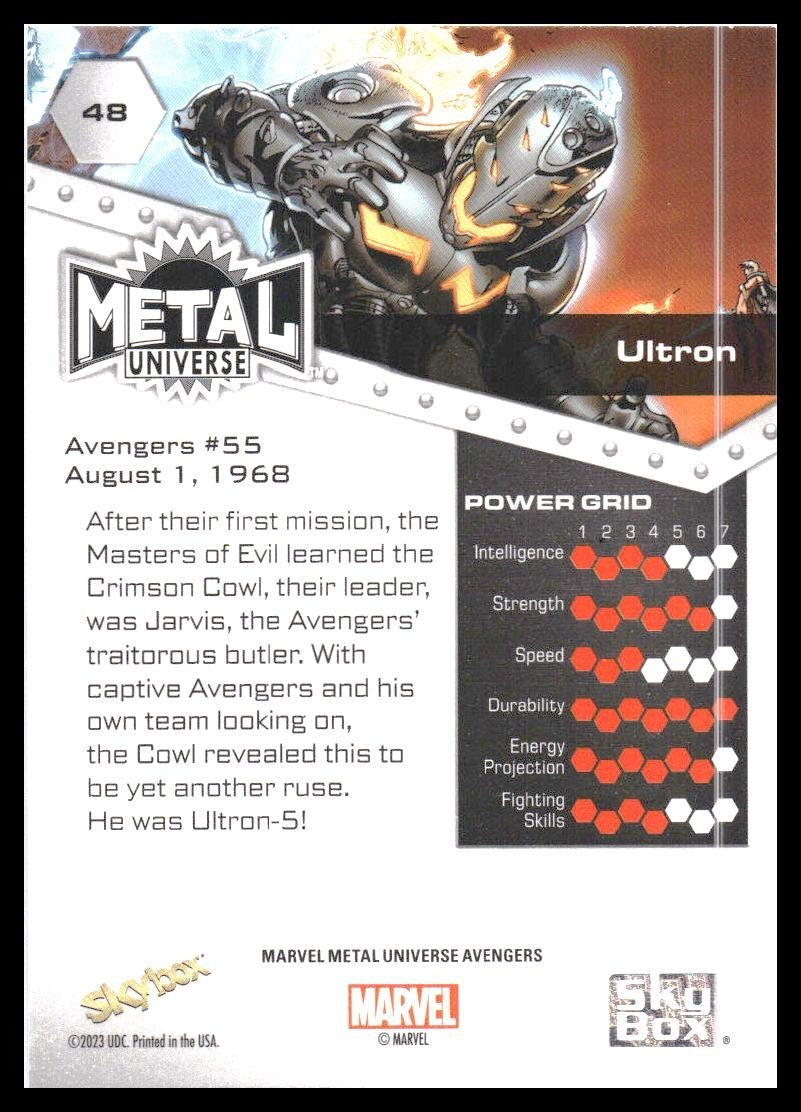 2024 SkyBox Metal Universe Marvel Avengers #48 Ultron