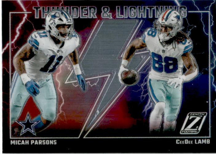 2023 Panini Zenith Thunder and Lightning #7 Lamb / Parsons Dallas Cowboys