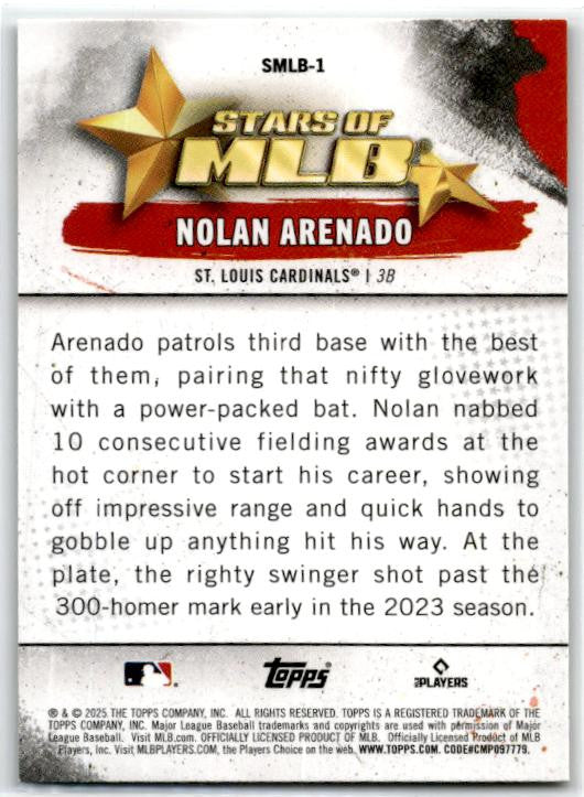 2025 Topps #SMLB-1 Nolan Arenado Stars of MLB