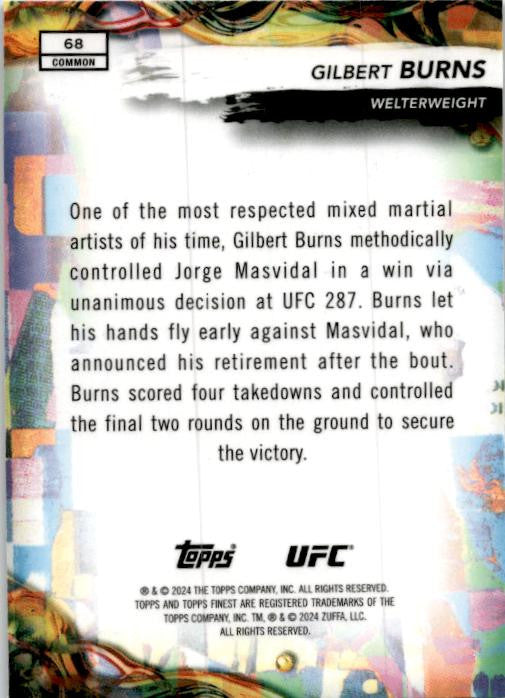 2024 Topps Finest UFC #68 Gilbert Burns
