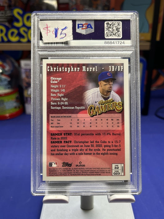 2023 Topps Finest Flashbacks #32 Christopher Morel RC PSA 10 Gem Mint