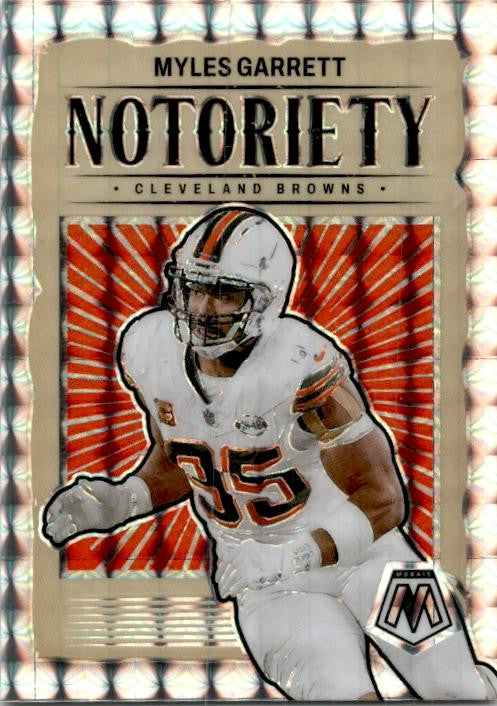 2024 Panini Mosaic Notoriety Mosaic #16 Myles Garrett Cleveland Browns