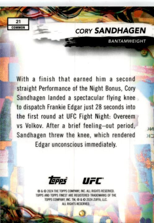 2024 Topps Finest #21 Cory Sandhagen