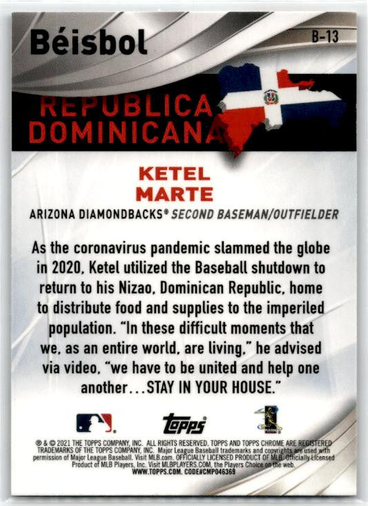 2021 Topps Chrome #B-13 Ketel Marte Beisbol