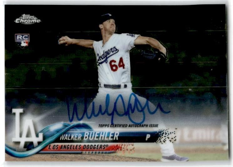 2018 Topps Chrome Rookie Autographs #RA-WB Walker Buehler Auto Dodgers