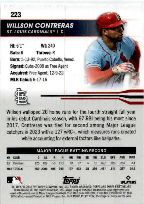 2024 Topps Pristine #223 Willson Contreras St. Louis Cardinals