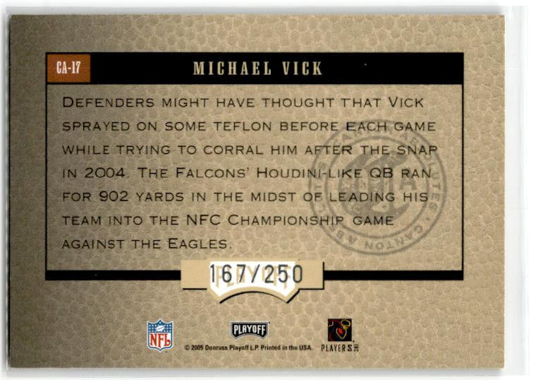 2005 Playoff Absolute Memorabilia #CA-17 Michael Vick Canton Absolutes Silver