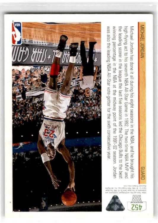 1991-92 Upper Deck #452 Michael Jordan Chicago Bulls