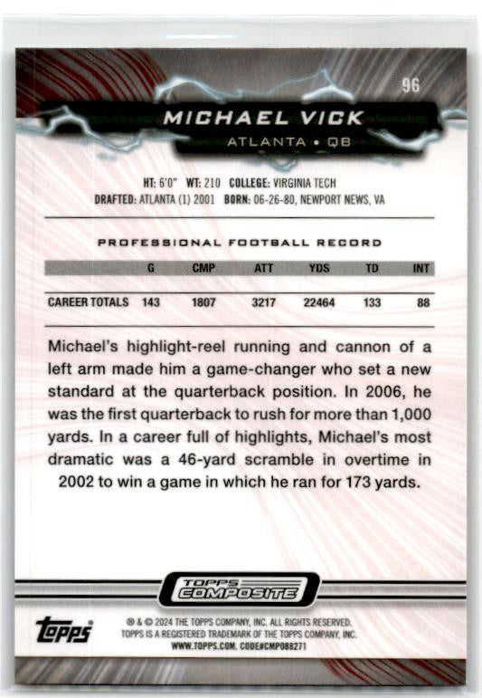 2024 topps composite #96 Michael Vick Resurgence