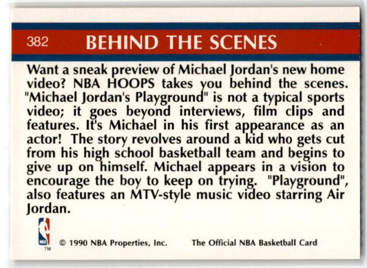 1990-91 Hoops #382 "Michael Jordan's Playground" Chicago Bulls