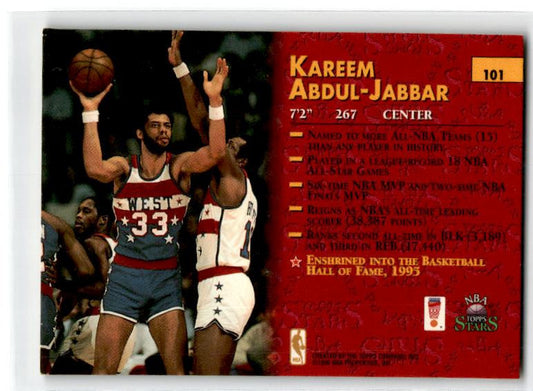 1996-97 Topps Stars #101 Kareem Abdul-Jabbar Los Angeles Lakers