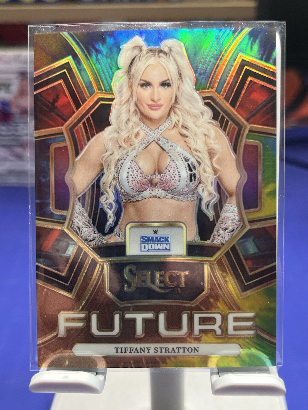 2024 Panini Select WWE Select Future Tiffany Stratton /25 Tie-Dye Prizm