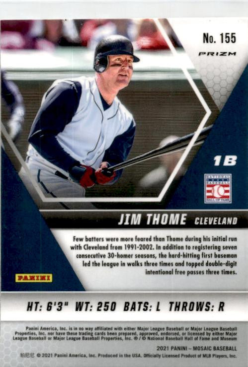 2021 Panini Mosaic Mosaic #155 Jim Thome Cleveland Indians