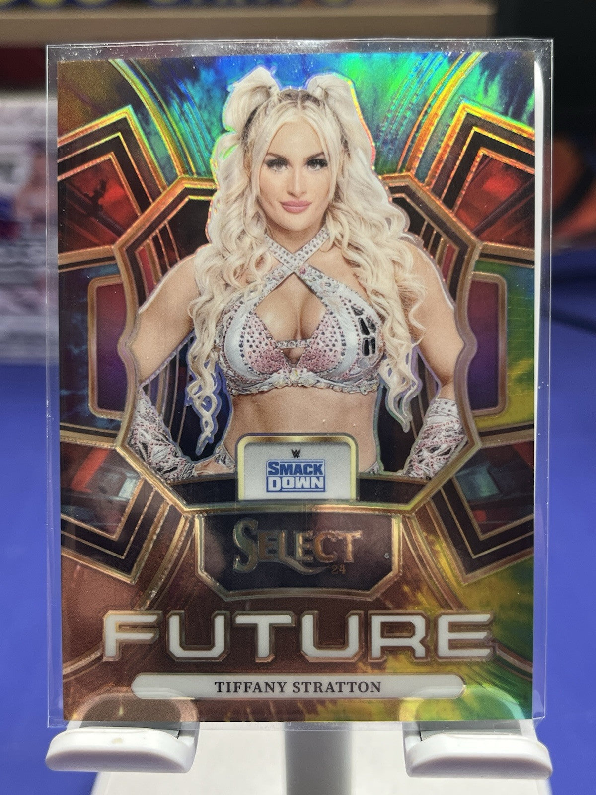 2024 Panini Select WWE Select Future Tiffany Stratton /25 Tie-Dye Prizm