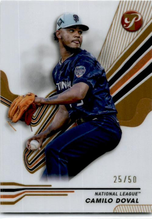 2024 Topps Pristine Gold Refractors #254 Camilo Doval #/50 San Francisco Giants