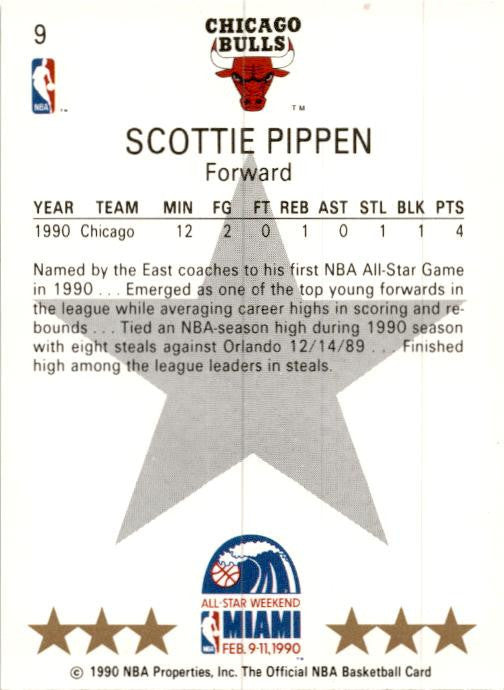 1990-91 Hoops #9 Scottie Pippen Chicago Bulls