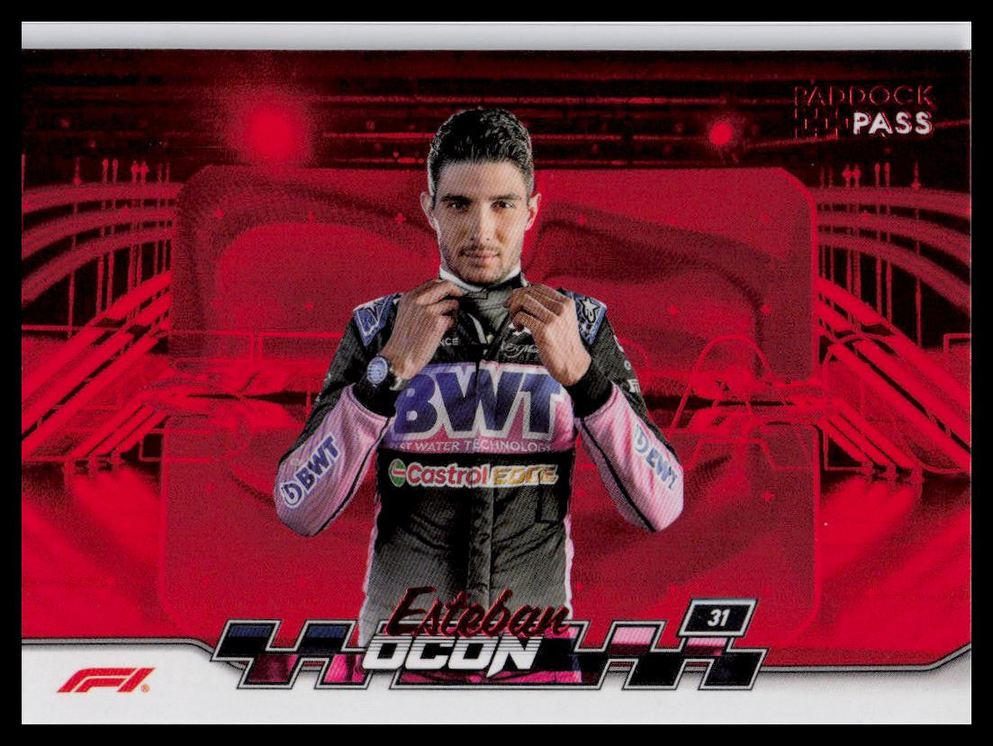 2024 Topps Paddock Pass Formula 1 #59 Esteban Ocon Red Foil