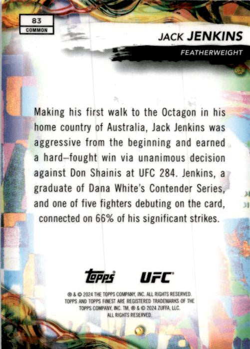 2024 Topps Finest UFC #83 Jack Jenkins Rookie