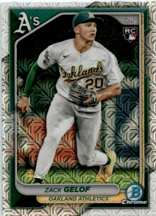 2024 Bowman Chrome Mojo Refractors #78 Zack Gelof Rookie Oakland Athletics