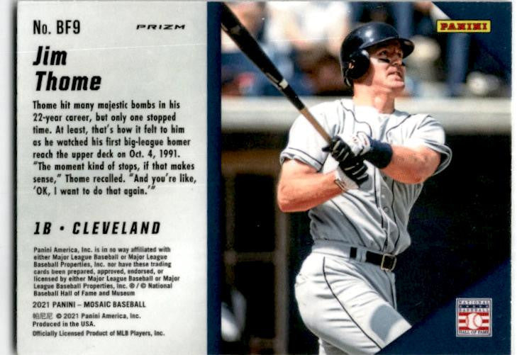 2021 Panini Mosaic Big Fly Mosaic Green #BF9 Jim Thome Cleveland Indians