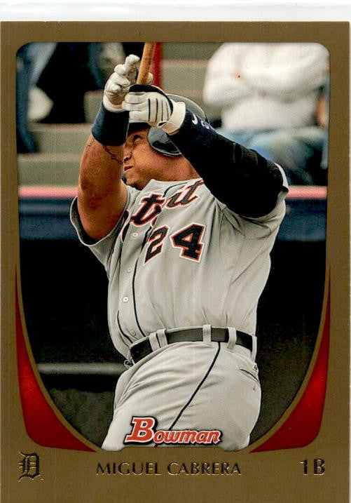 2011 Bowman Gold #47 Miguel Cabrera Detroit Tigers