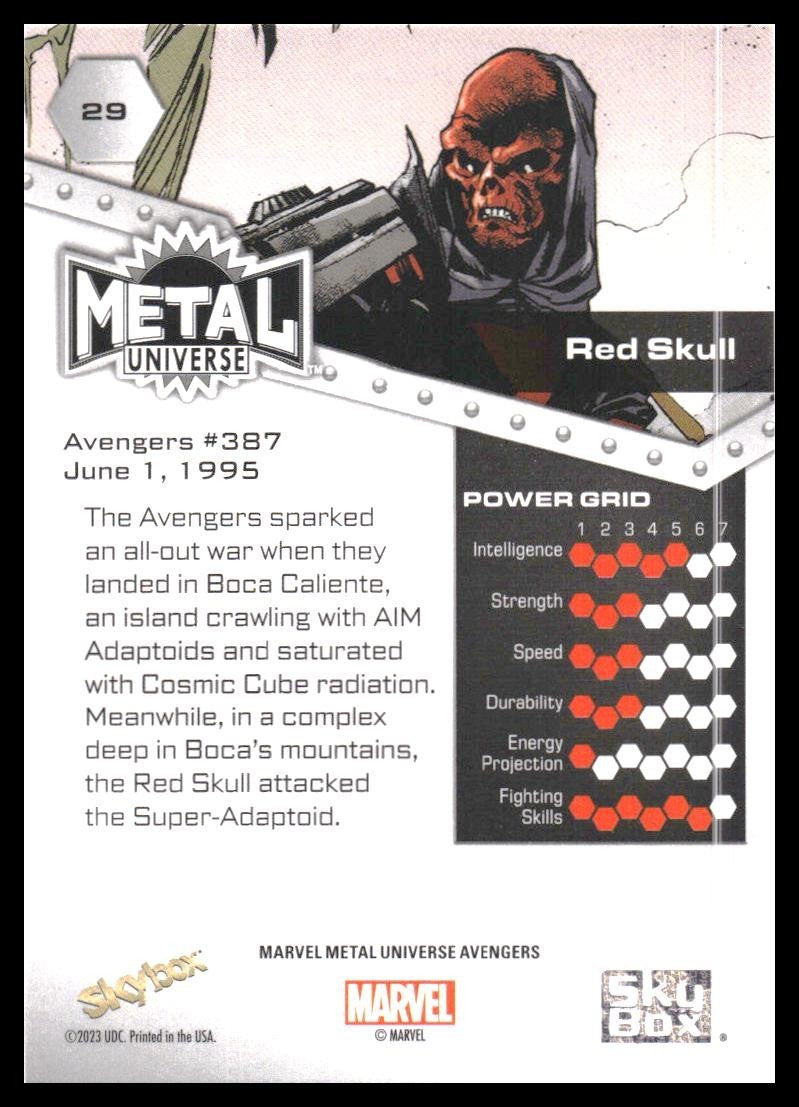 2024 SkyBox Metal Universe Marvel Avengers #29 Red Skull