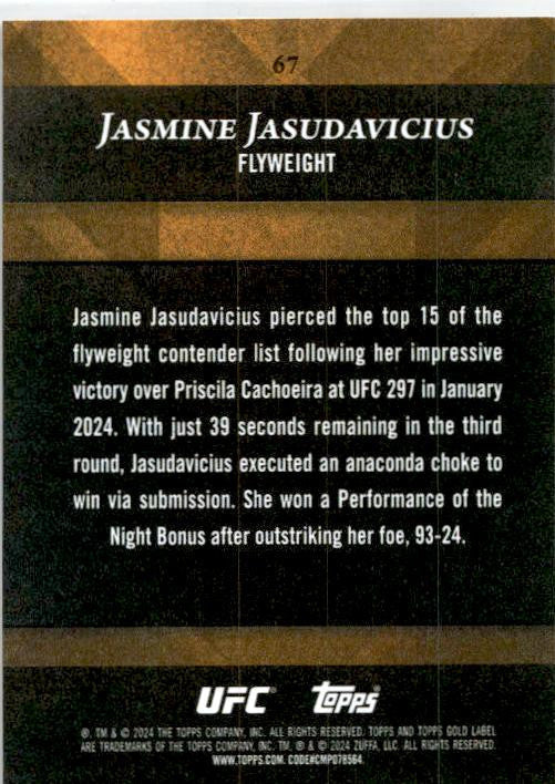 2024 Topps Gold Label Class 1 #67 Jasmine Jasudavicius Rookie