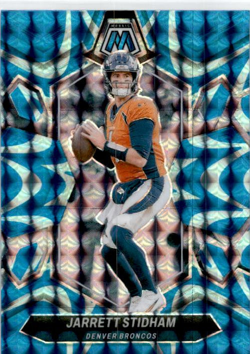 2024 Panini Mosaic Mosaic Reactive Blue #64 Jarrett Stidham Denver Broncos